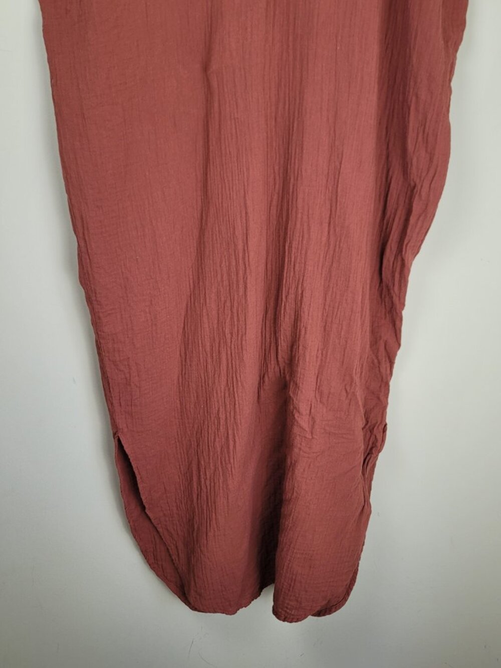 Acacia Swimwear Koda Cotton Gauze Maxi Cover Up Dress Petite Minimalist Earthy - Picture 6 of 12